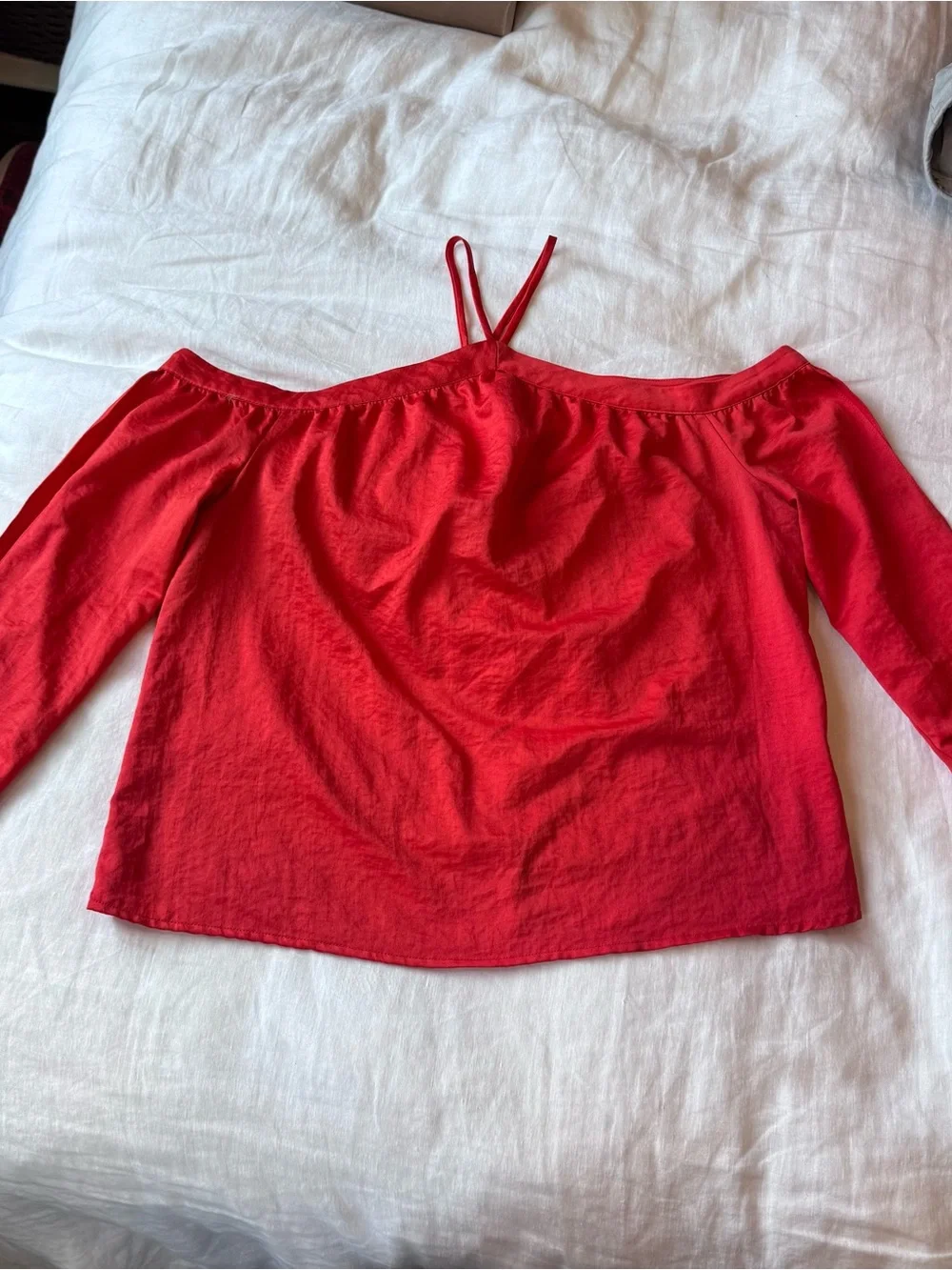 Free People Love Fire Halter Slit Cold Shoulder Blouse